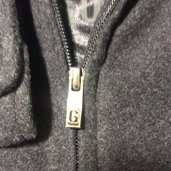 NWT Guess Large Charcoal Zipup Wool/Nylon Coat - Picture 8 of 15